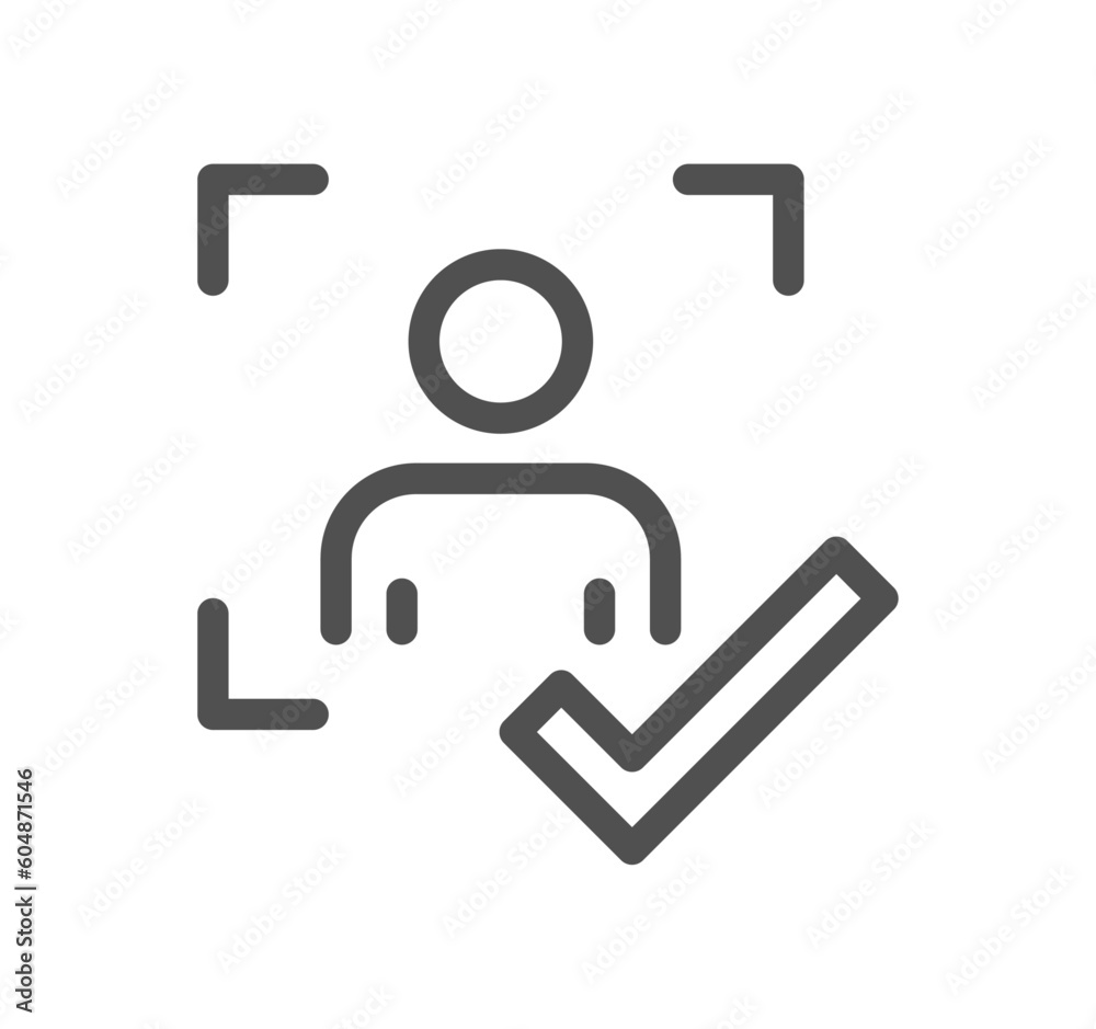 Biometric related icon outline and linear vector.