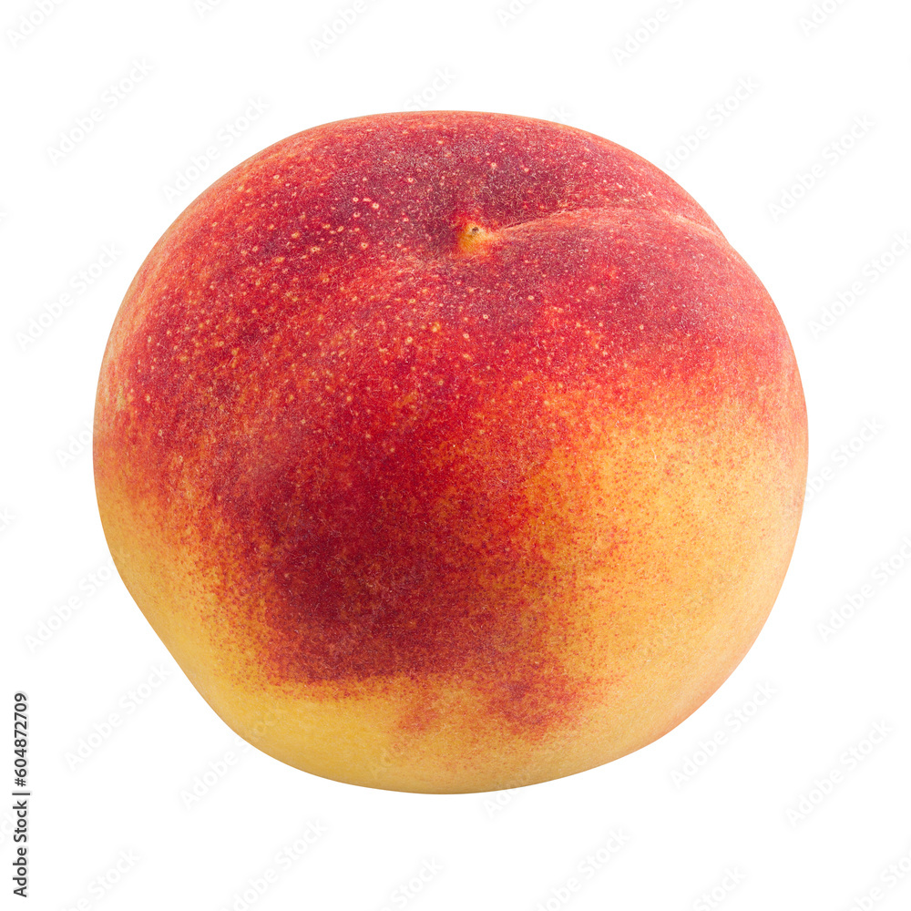 Peach, Nectarine, isolated on white background, full depth of field