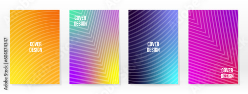 Minimal Poster. Pastel Soft. Rainbow Gradient Set.