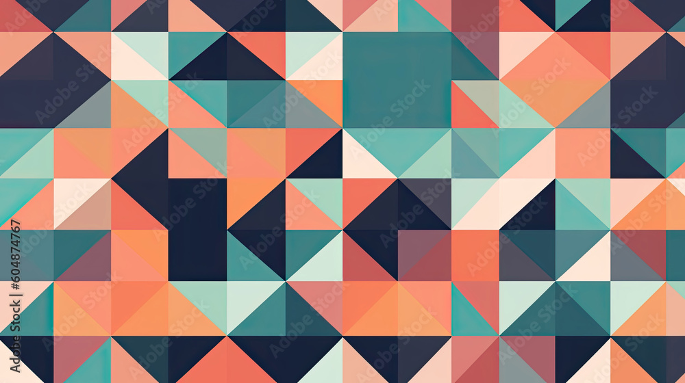 Abstract geometric vector pattern with transition style