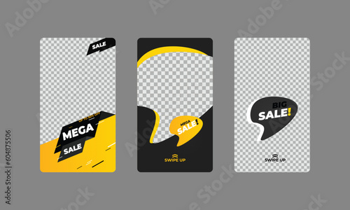 
special mega banner sale stories template design, poster, flyer, annual report, story, invitation, cover, presentation, mobile app instagram story 