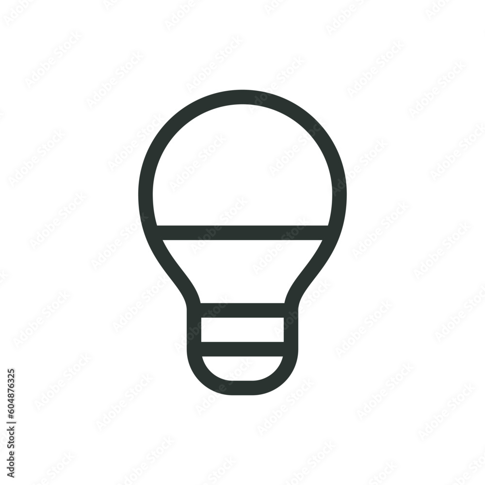 LED light bulb isolated icon, LED lamp vector icon with editable stroke LED light bulb isolated icon, LED lamp vector icon with editable stroke