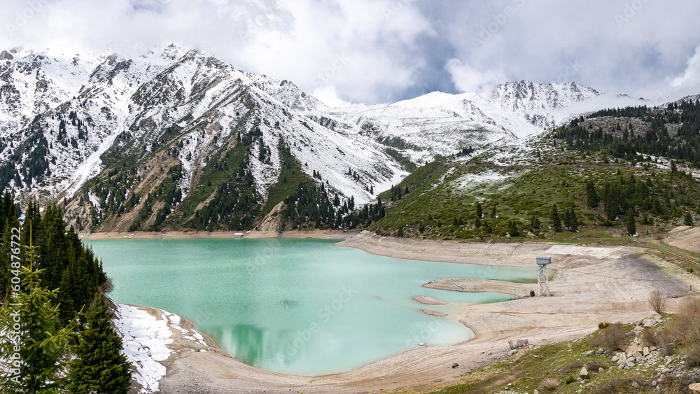 beautiful mountain lake. lake in a mountain gorge beautiful mountain lake. lake in a mountain gorge