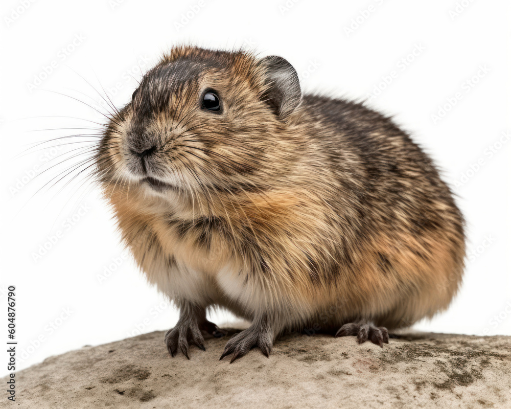 photo of lemming isolated on white background. Generative AI photo of lemming isolated on white background. Generative AI