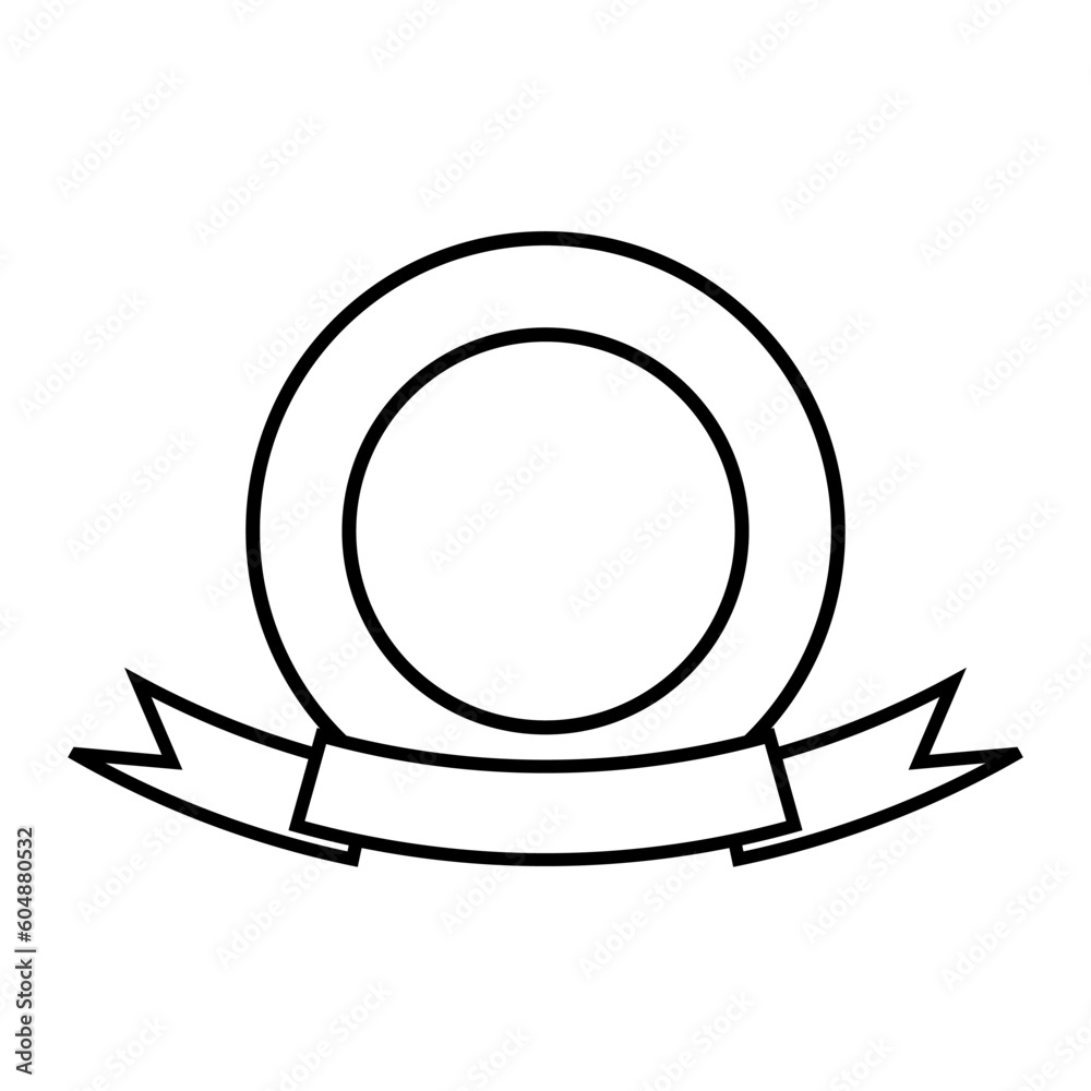 ribbon ornament icon silhouette design template vector ribbon ornament icon silhouette design template vector