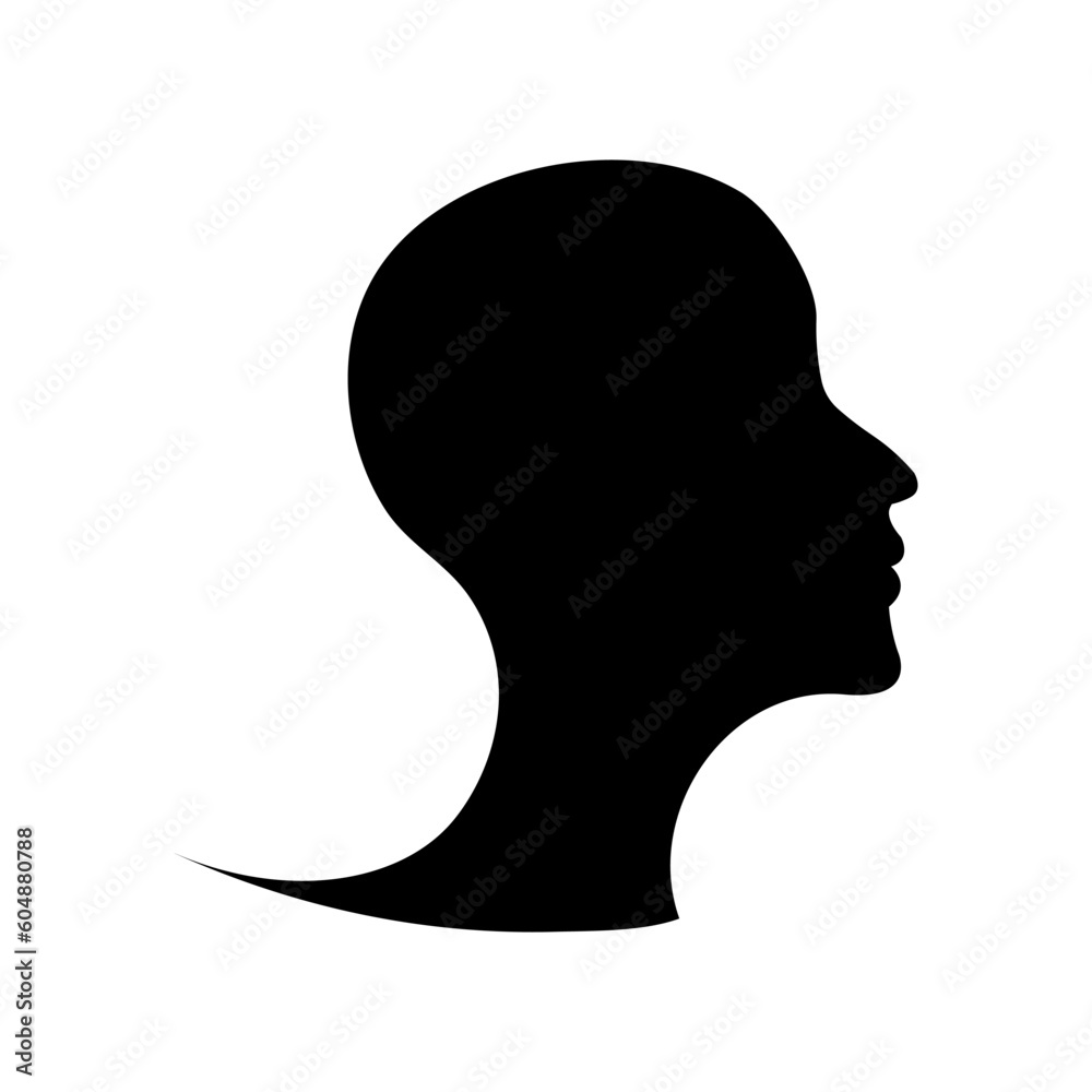 women's hair icon silhouette design template vector