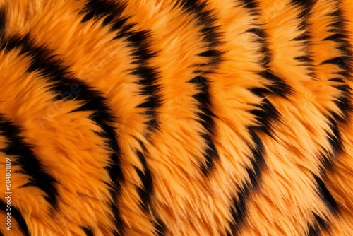 The texture of the tiger skin fur Generative AI 