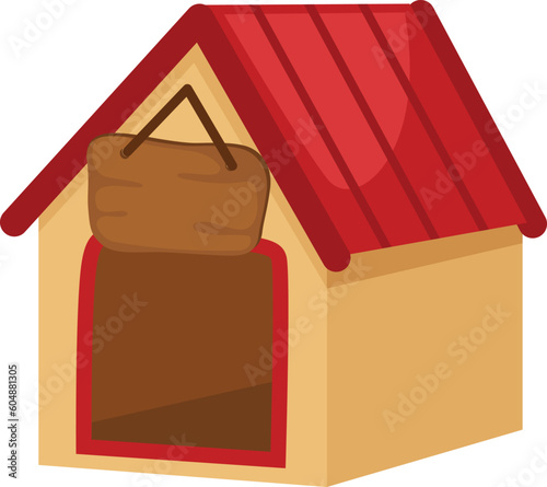 dog house vector illustration on white background