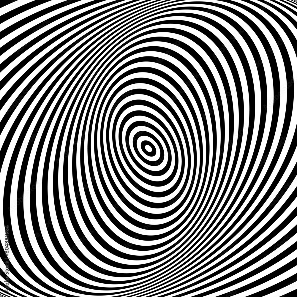 Twisting Whirl Motion and 3D Illusion in Abstract Op Art Striped Lines Pattern. Twisting Whirl Motion and 3D Illusion in Abstract Op Art Striped Lines Pattern.