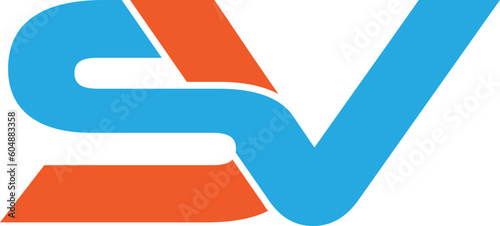 Letter SV logo design, SV letter logo on transparent background