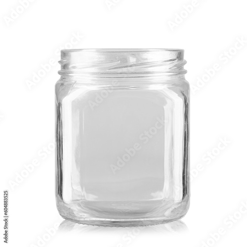 Empty jar. Isolated on a white background.