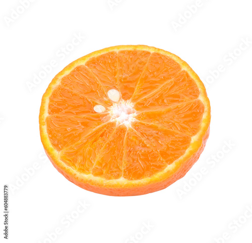 tangerine or mandarin fruit with leaves isolated transparent png