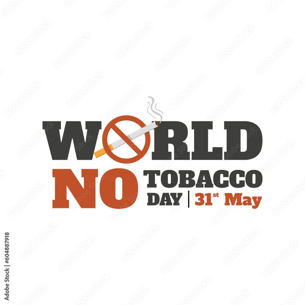 Fototapeta premium World no tobacco day vector image.