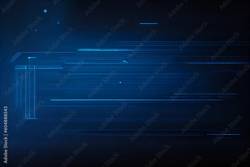 abstract blue background with lines, abstract tech background generative Ai