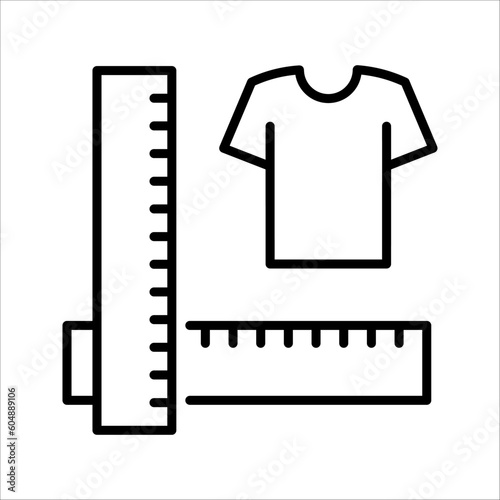 Size Guide icon. Outline style icon design vector illustration on white background