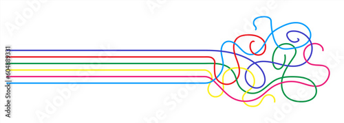 Order and chaos diagram isolated on white background. Concept and theory. Vector illustration 10 eps.