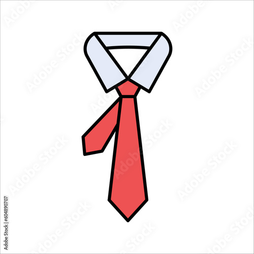 Suit icon, tie business icon, vector illustration on white background.