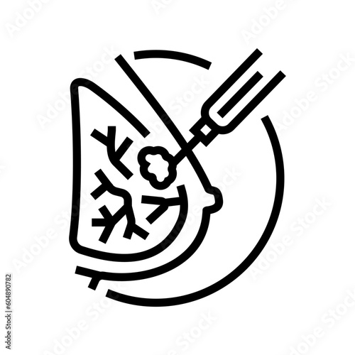 breast biopsy surgery line icon vector. breast biopsy surgery sign. isolated contour symbol black illustration
