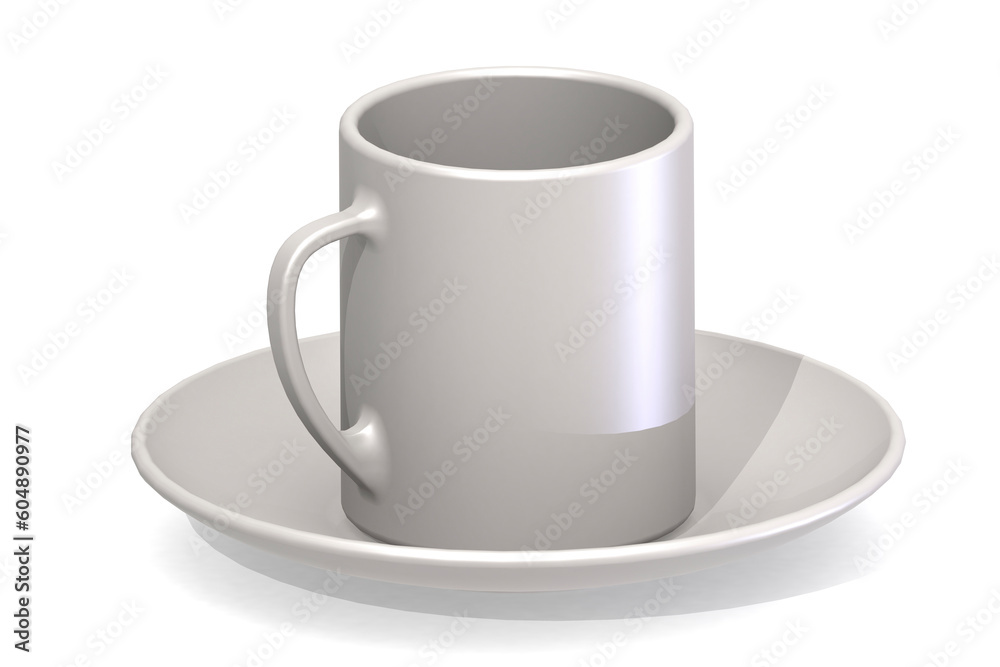 Cup and saucer set isolated