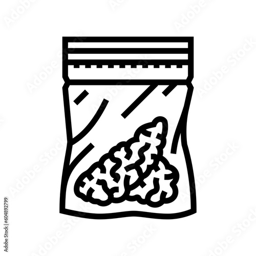 narcotic cannabis line icon vector. narcotic cannabis sign. isolated contour symbol black illustration