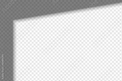 Shadow overlay effect. Soft realistic shadow. Vector