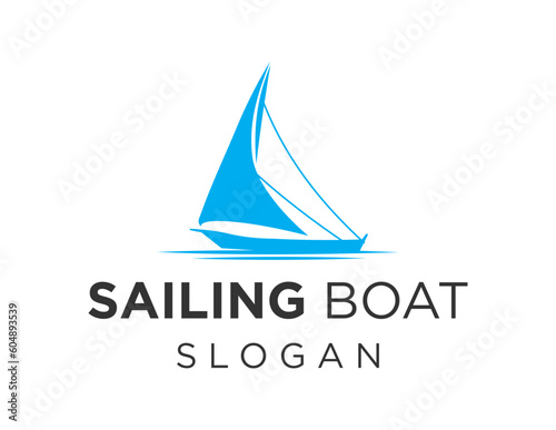 Logo about Sailboat on white background. created using the CorelDraw application.