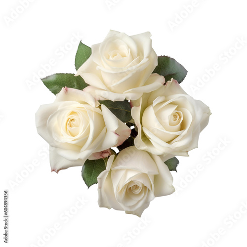 bouquet of white roses created with Generative AI