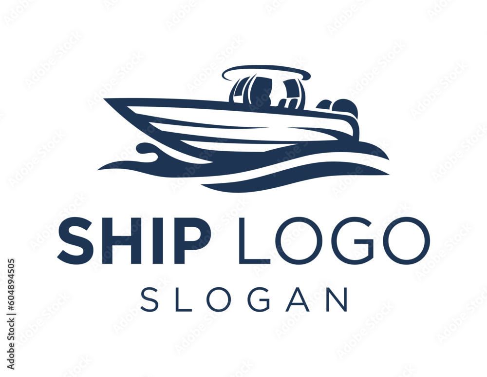 Logo about Ship on white background. created using the CorelDraw application.