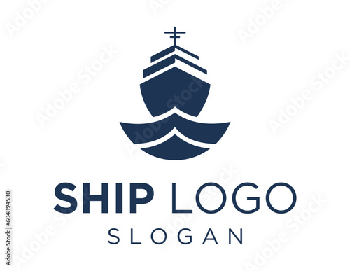 Logo about Ship on white background. created using the CorelDraw application.