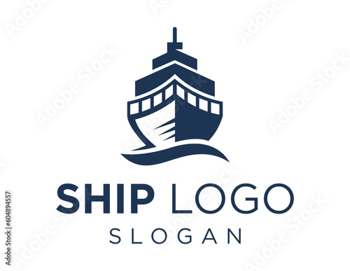 Logo about Ship on white background. created using the CorelDraw application.