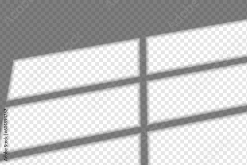 Shadow overlay effect. Soft realistic shadow. Vector