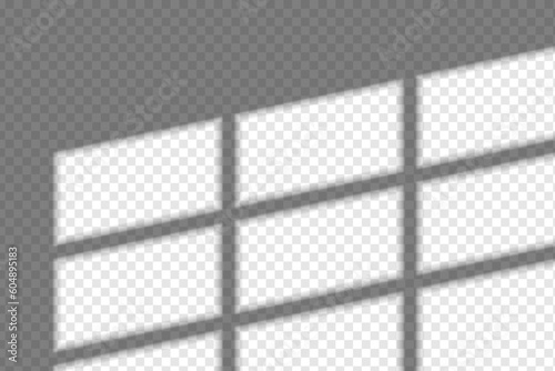 Shadow overlay effect. Soft realistic shadow. Vector