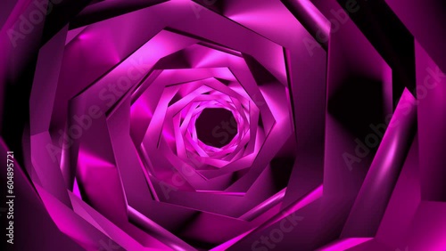 tunnel with pink lights