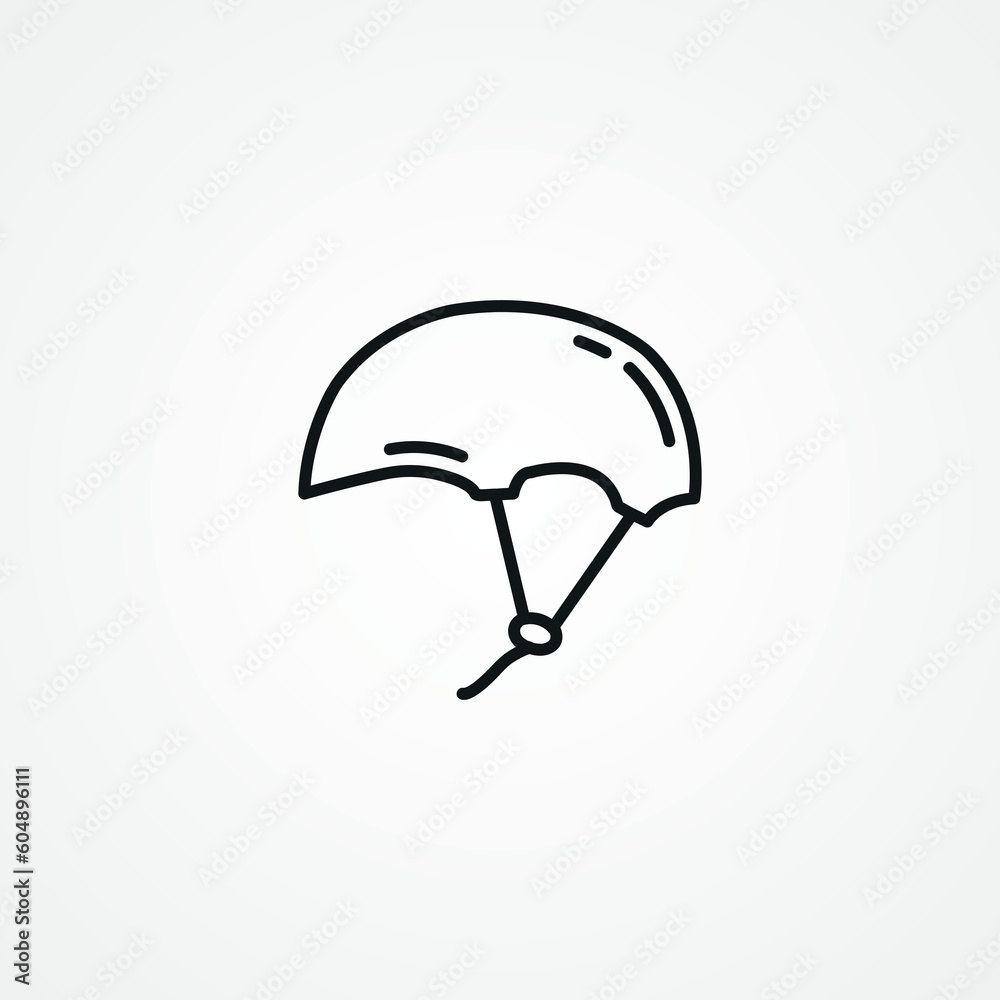 Bicycle helmet line icon. Bicycle helmet web linear icon. Bicycle helmet line icon. Bicycle helmet web linear icon.