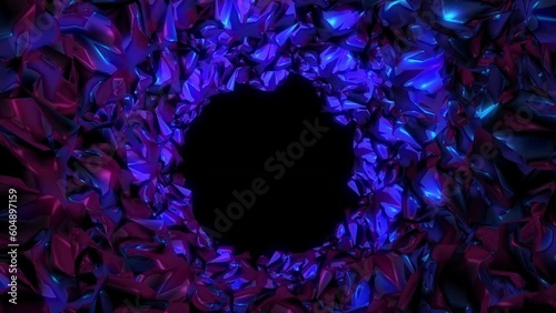 dark blue abstract tunnel 