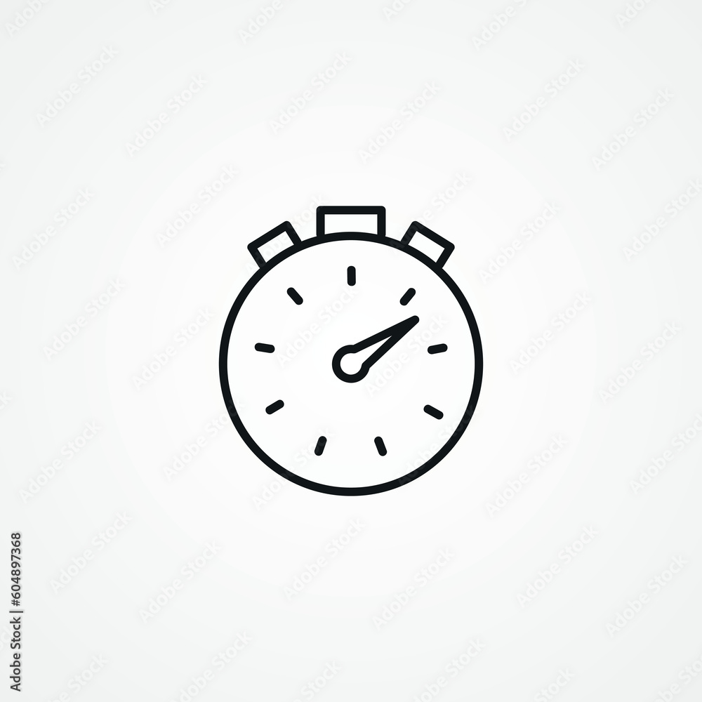 stopwatch line icon. stopwatch web linear icon. stopwatch line icon. stopwatch web linear icon.