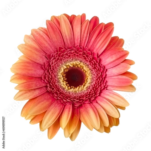 Gerbera flower on transparent background
