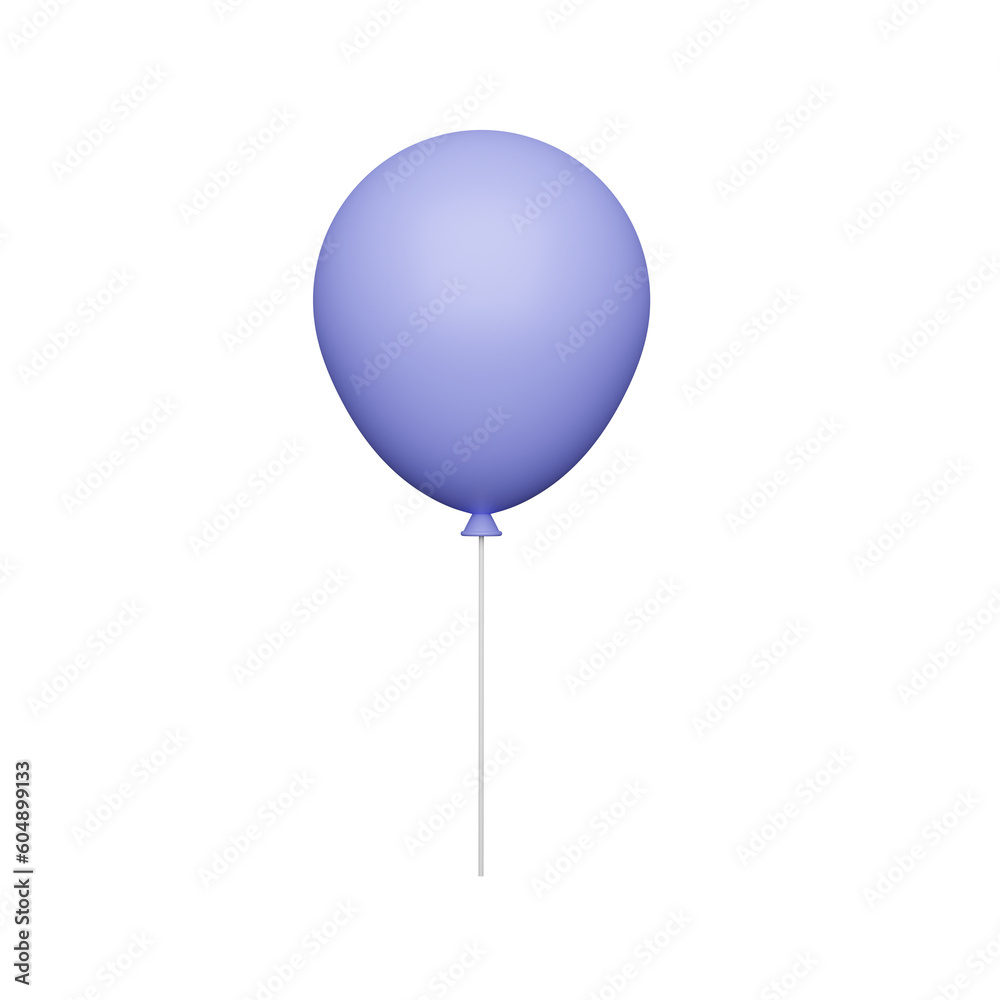 purple helium balloon birthday baloon 3d. purple helium balloon birthday baloon 3d.