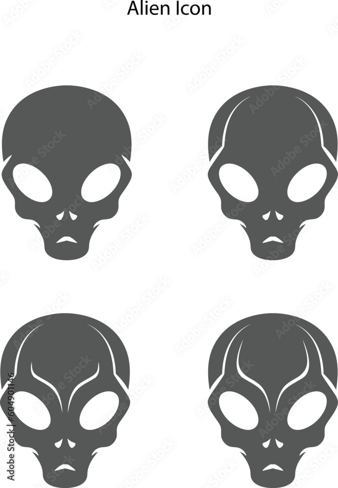 monster alien icon vector. monster alien sign. isolated symbol illustration monster alien icon vector. monster alien sign. isolated symbol illustration