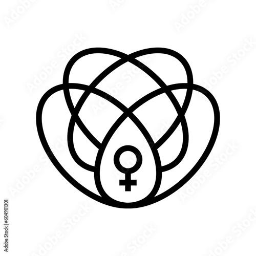 intersectional feminism woman line icon vector. intersectional feminism woman sign. isolated contour symbol black illustration