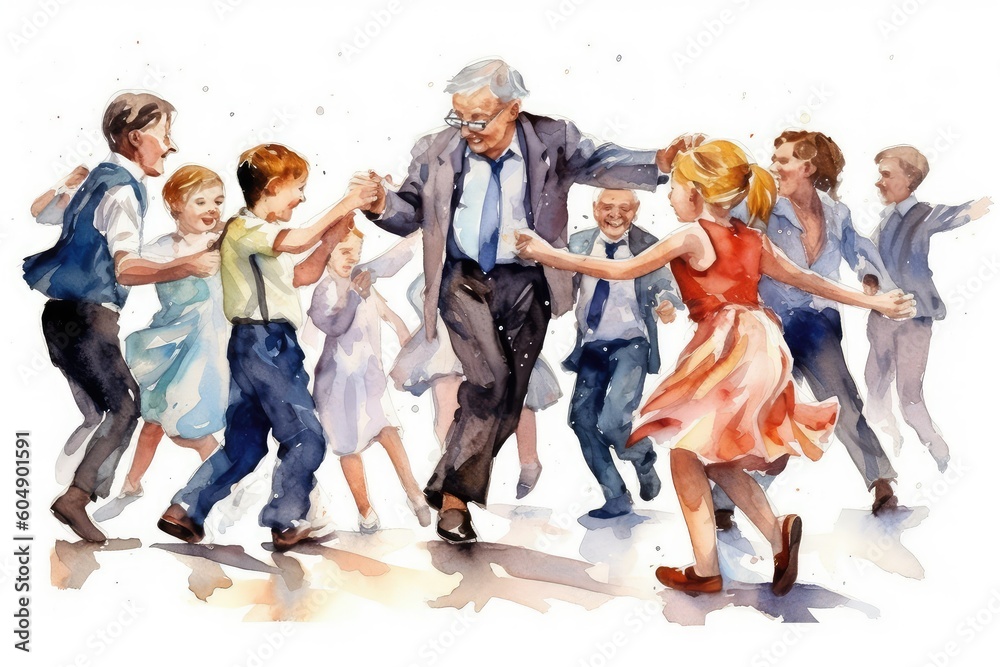 Obraz premium group of people dancing