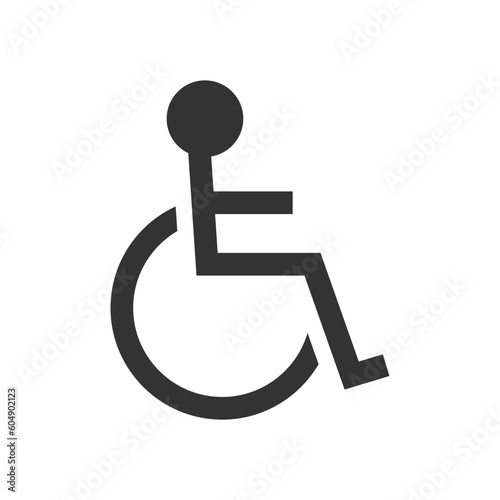 Wheelchair icon. Disabled symbol. Handicap sign. Vector illustration image.
