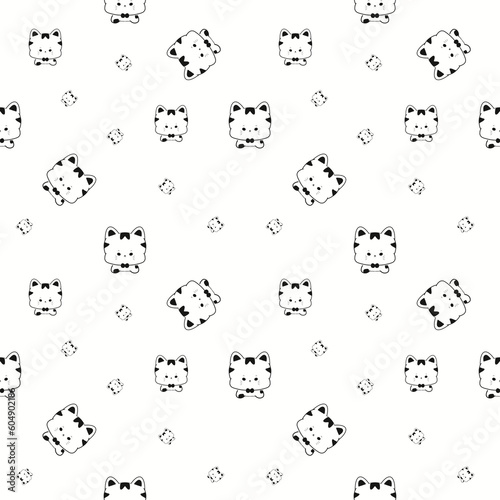 seamless pattern cat
