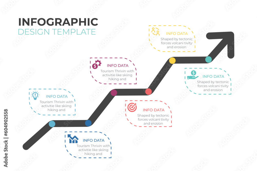 custom made wallpaper toronto digitalInfographic design template. Timeline concept with 6 steps. Can be used for workflow layout, diagram, banner, webdesign. Vector illustration