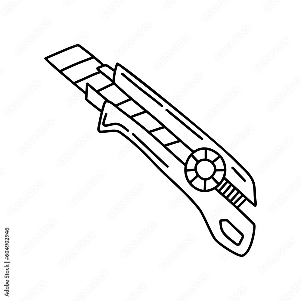 Doodle of cutter icon in vector. Hand drawn paper cutter icon in vector. Isolated doodle cutter illustration in vector Doodle of cutter icon in vector. Hand drawn paper cutter icon in vector. Isolated doodle cutter illustration in vector