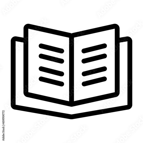 The book icon is a classic symbol for knowledge, education, and learning, widely used for academic or book-related websites and apps.