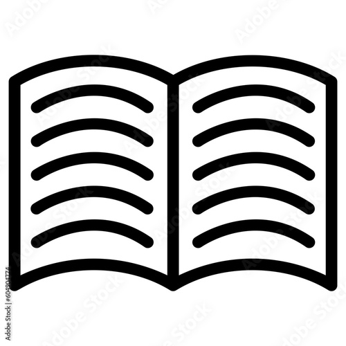 The book icon is a classic symbol for knowledge, education, and learning, widely used for academic or book-related websites and apps.