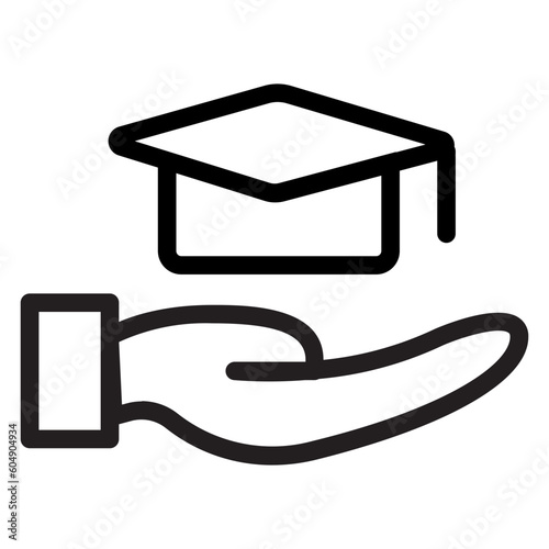 Scholarship Icon symbolize educational funding and recognition for academic achievement, highlighting opportunities for financial support and advancement