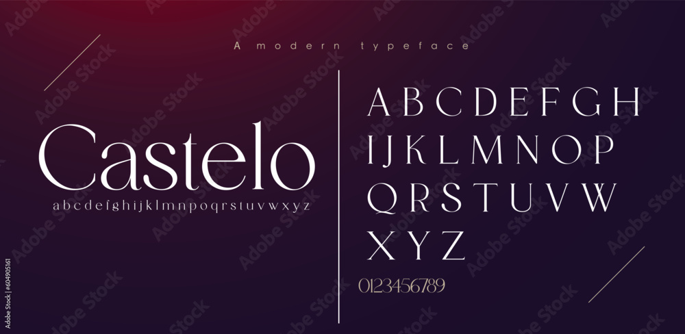 Elegant wedding alphabet letters Font. Minimal modern urban fonts for logo, brand etc. 