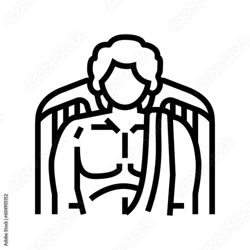 eros greek god ancient line icon vector. eros greek god ancient sign. isolated contour symbol black illustration